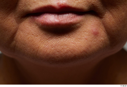 Face Mouth Skin Woman Asian Chubby Wrinkles Studio photo references